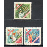 Пионерская организация Кореи КНДР 1961 год серия из 3-х марок