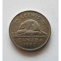 Канада 5 центов, 1982