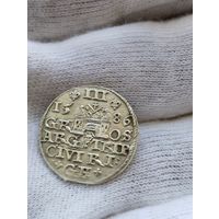 3 гроша 1586 Стефан Баторий. Рига