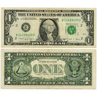 США. 1 доллар (образца 1988 года, 1988A, B, Нью-Йорк, P480b)