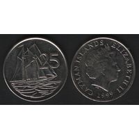 Кайманы km134 25 центов 1999 год (0(p8(0 ТОРГ