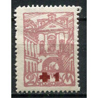 Центральная Литва - 1921 - Красный крест. Святые ворота в Вильнюсе 2M + 1M - [Mi.29A] - 1 марка. MH.  (LOT EL49)-T10P23