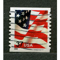 Государственный флаг. США. 2002. Полная серия 1 марка