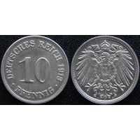 YS: Германия, Рейх, 10 пфеннигов 1913D, KM# 12 (3)