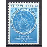 Конгресс Международного географического союза Индия 1968 год серия из 1 марки