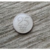 Werty71 Швеция 25 эре 1949 серебро