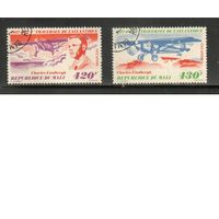 Мали-1977 (Мих.576-577) гаш. , Авиация, Самолет, Летчик (полная серия)