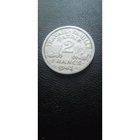 Франция 2 франка 1943 г.