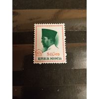 1966 Индонезия разновидность сдвиг надпечатки без клея без дыр (5-8)