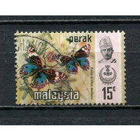 Малайские штаты - Перак - 1971/1977 - Бабочки 15С - [Mi.127I] - 1 марка. Гашеная.  (Лот 65FB)-T25P9
