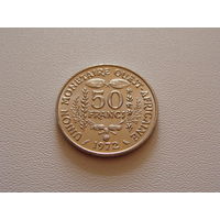 Западная Африка. 50 франков 1972 год KM#6 "Пилорылый скат-символ Центрального банка государств Западной Африки-FAO