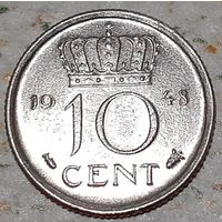 Нидерланды 10 центов, 1948 (2-3-36)