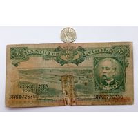 Werty71 Португальская Ангола 50 эскудо 1956 банкнота