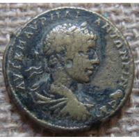 Рим Гелиогабал из Никополя Mint в Мезии(218-222г.ло Н.Э.)Тич стоял слева, держа рудер 10,09гр.25мм.
