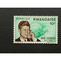 Руанда 1965. 2-я годовщина смерти Джона Ф. Кеннеди, 1917–1963 гг.
