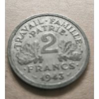 РАСПРОДАЖА - 2 франка 1943г. Франция