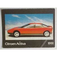 Календарик. Автомобиль Citroen Activia. 1991.