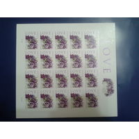 США 2010 цветы, любовь лист 20 марок
