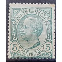 1/2a: Италия - 1906 - стандартная марка - Король - Виктор Эммануил III, 5 чентезимо, водяной знак "корона", [Michel 78], чистая