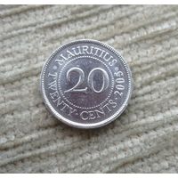 Werty71 Маврикий 20 центов 2005