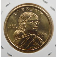 США 1 доллар 2004 Парящий орёл Сакагавея Индианка двор P