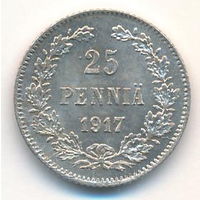 25 пенни 1917 год (без короны) _состояние aUNC