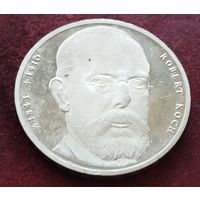 Серебро 0.625! Германия 10 марок, 1993 150 лет со дня рождения Роберта Коха