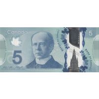 Канада 5 долларов образца 2013 года UNC p106c