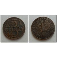 5 грош Польша 1935 год, Y# 10a, 5 GROSZY - из коллекции