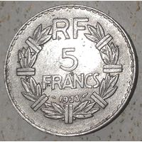Франция 5 франков, 1933 (8-4-5(в))
