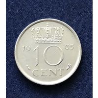 Нидерланды 10 центов 1965