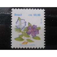 Бразилия 1993 Стандарт, цветы** одиночка
