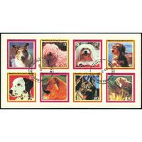 Собаки Экваториальная Гвинея 1978 год блок из 8 беззубцовых марок
