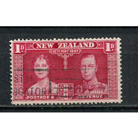 Новая Зеландия - 1937 - Король Георг VI и королева Елизавета 1Р - [Mi.232] - 1 марка. Гашеная.  (LOT FB15)-T10P32