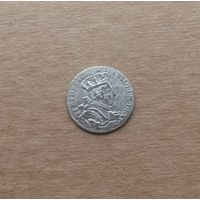 Пруссия, 6 грошей, выпуск 1756-1757 гг. (год не читается), серебро, Фридрих II Великий (1740-1786)
