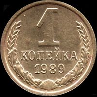 СССР 1 копейка 1989 г. Y#126а (45)