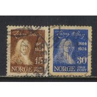 Норвегия 1934 250 летие Людвига Хольберг #169,171