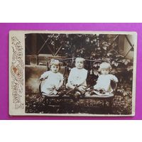 Фото кабинет-портрет "Панские дети", Польша, до 1917 г.