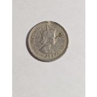 Карибские острова 10 центов 1965 года .
