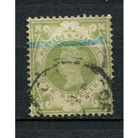 Великобритания - 1887/1892 - Королева Виктория 1Sh - [Mi.97] - 1 марка. Гашеная.  (Лот 74BS)