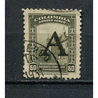 Колумбия - 1950 - Надпечатка A на 60С - [Mi.573] - 1 марка. Гашеная.  (Лот 35DZ)-T5P4