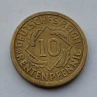 Германия - Веймарская республика 10 рентенфеннигов. 1924. J