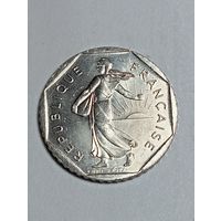 Франция 2 франка 2000 года .