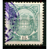 Португальские колонии - Мозамбик (Comp de Mocambique) - 1907 - Слоны с гербом 15R - [Mi.51] - 1 марка. Гашеная.  (Лот 161BA)