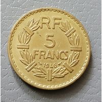 5 франков 1946 г. Бронза