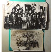 Фото "Духовой оркестр", Западная Беларусь, 1920-1930 гг. (24*15 см, 18*11 см)