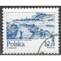 Польша. Пейзаж. р.Висла. 1982г. Mi#2833.