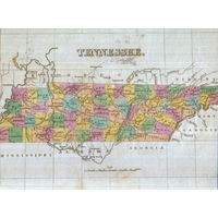 Открытка подписанная 2014г. США "Карта штата Теннесси"