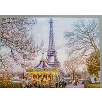 Открытка Париж, Эйфелева башня