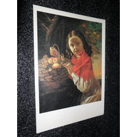 Открытка Хруцкий И.Ф. (1810-1885). Девочка с фруктами. Таганрогская картинная галерея